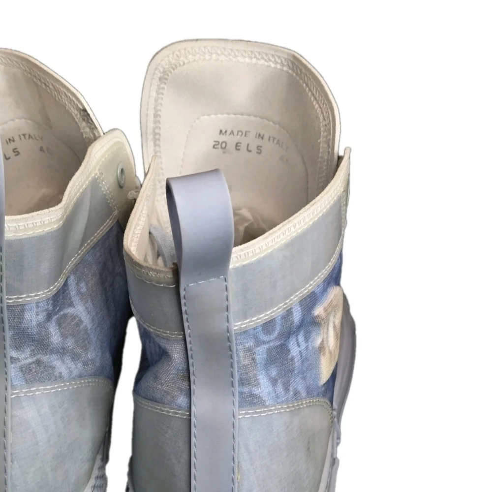 Dior B23 Daniel Arsham Oblique Light Blue Limited Edition HighTop Sneakers US 12 - Picture 11 of 16